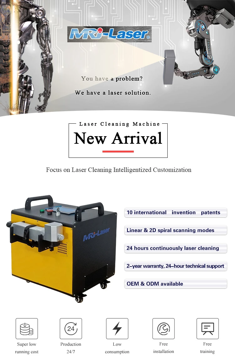 60W laser cleaning machine for rust graffito surface stain removal mrj laser (3)