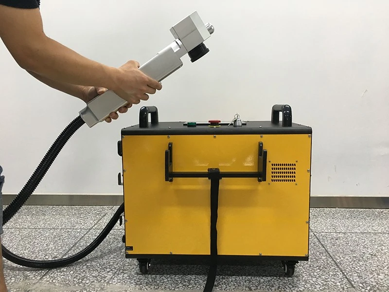 60W laser cleaning machine for rust graffito surface stain removal 